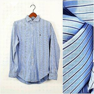 Ralph Lauren Polo Dress Shirt Blue Striped